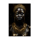 Canvas | Africana | Mujer | Guerrera | Decoración | Impresion Digital | Arte | Color | Dorado | Cuadro | Listo para Colgar | Varias Medidas | Minimalista Hogareño | Para Sala, Oficina, Hogar