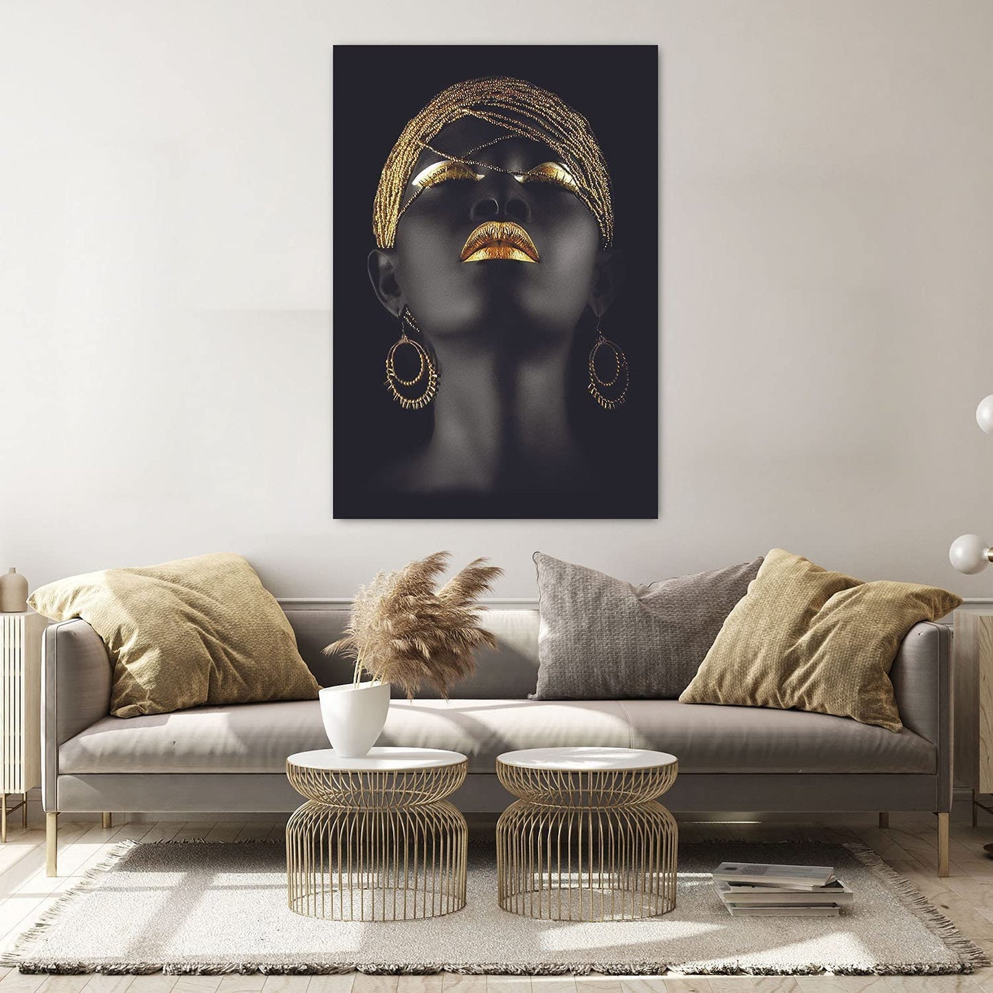 Mujer Africana Oro Cuadro decorativo