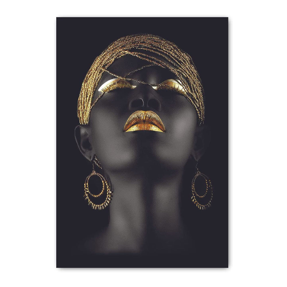 Mujer Africana Oro Cuadro decorativo
