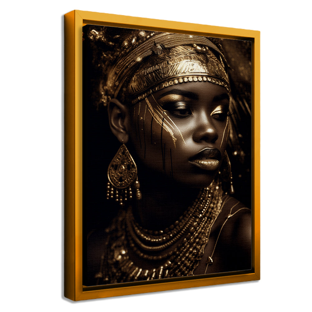 Canvas | Africana | Mujer | Bandana | Decoración | Impresion Digital | Arte | Color | Listo para Colgar | Varias Medidas | Minimalista | Retrato Femenino | La Belleza Eterna de la Mujer Africana