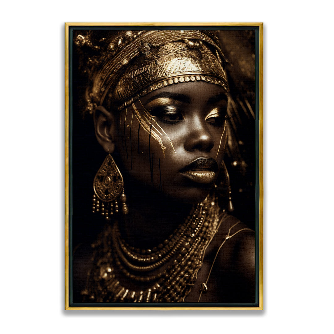 Canvas | Africana | Mujer | Bandana | Decoración | Impresion Digital | Arte | Color | Listo para Colgar | Varias Medidas | Minimalista | Retrato Femenino | La Belleza Eterna de la Mujer Africana