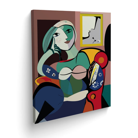 Canvas Inspirado en Picasso Mujer en sillón - Maxigráfica Shop