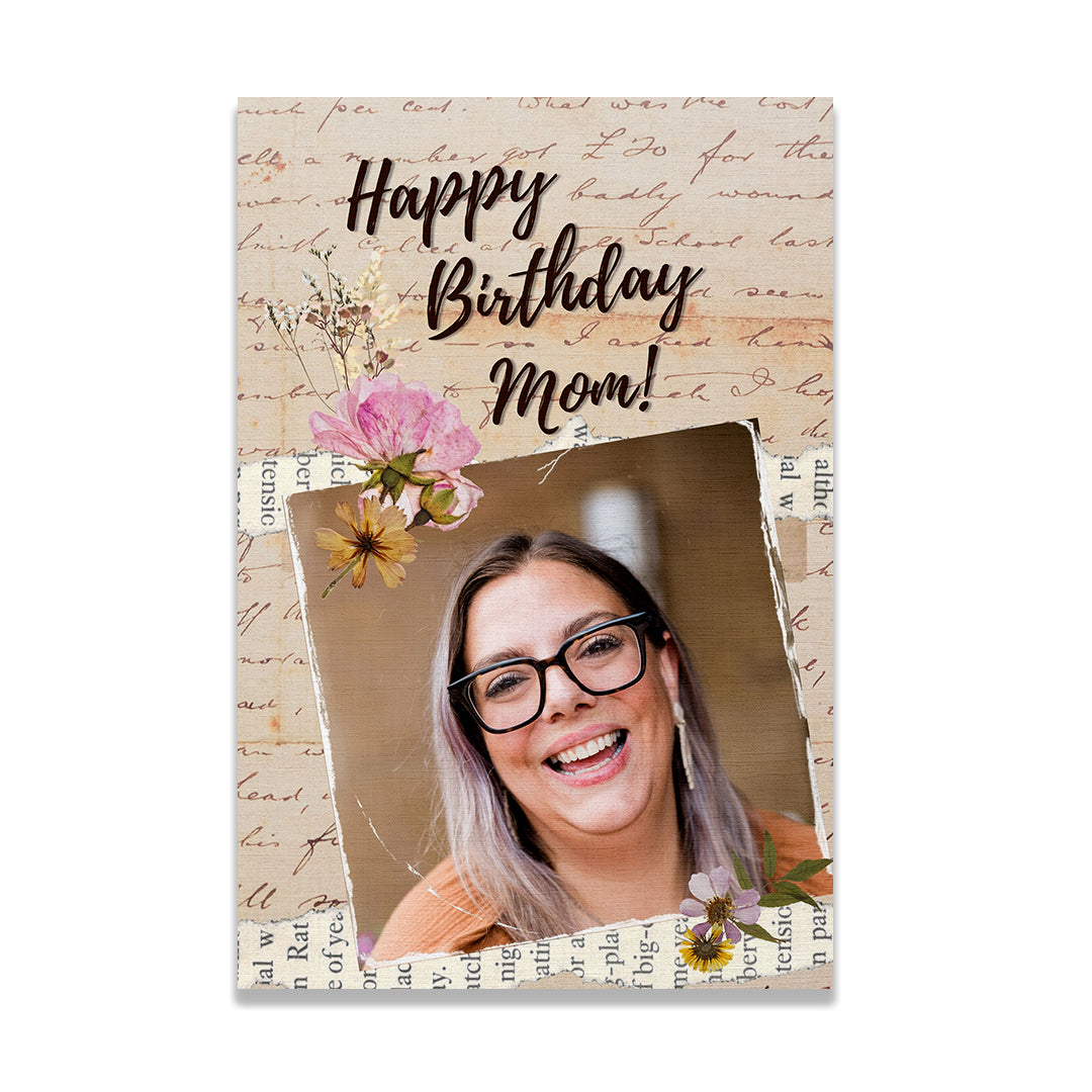 Canvas/Cuadro Decorativo | Diseño Personalizable: Happy Birthday Mom! | Para 1 Fotografía.