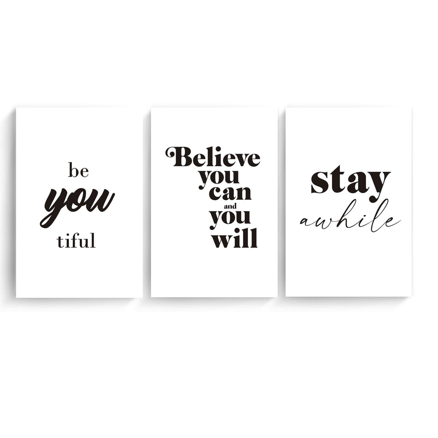 Canvas Compuesto Frase You, Believe & Stay - Maxigráfica Shop
