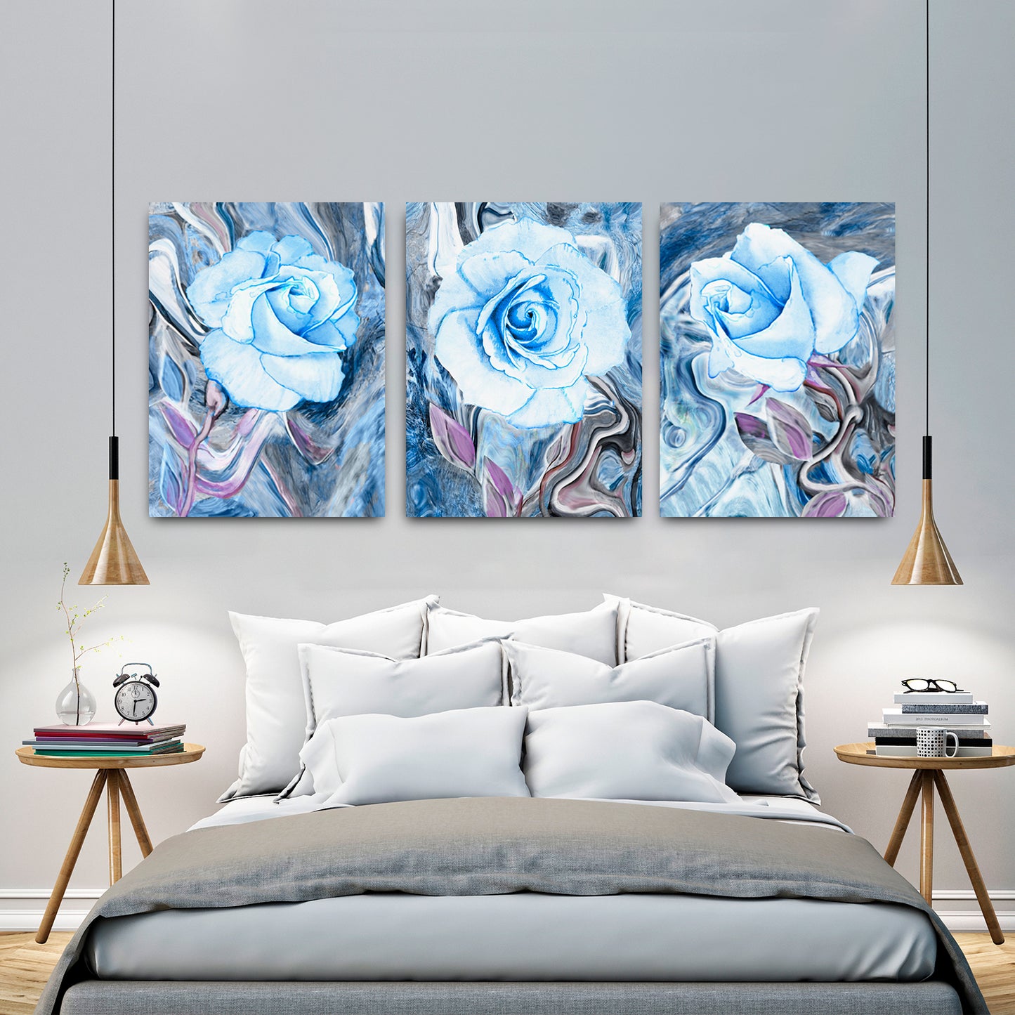 Set Rosas Azules Natural - Maxigráfica Shop
