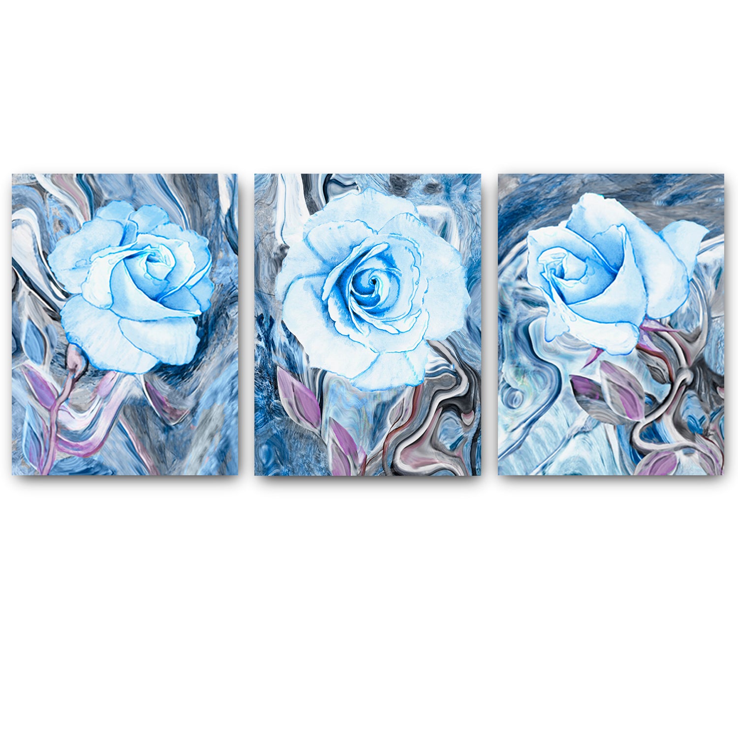 Set Rosas Azules Natural - Maxigráfica Shop