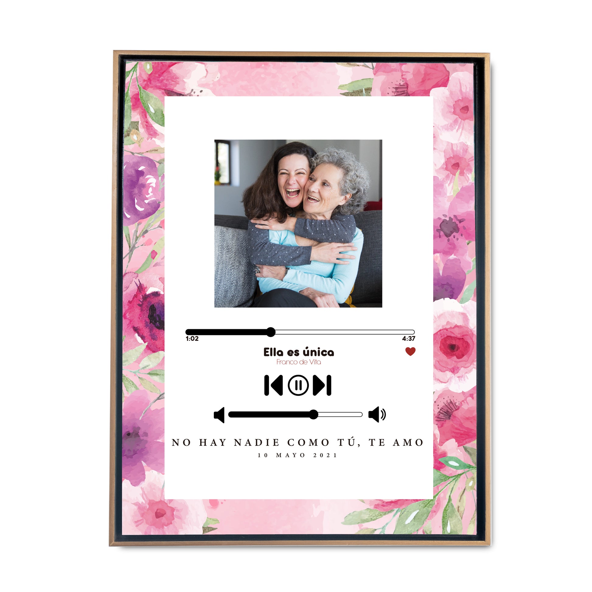 Serenata Virtual Cuadro decorativo Floral Personalizado Regalo para Mamá - Maxigráfica Shop