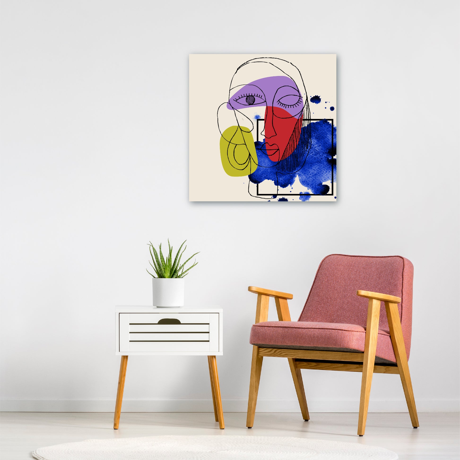 Colorfull Woman Face Cuadro Decorativo abstracto - Maxigráfica Shop
