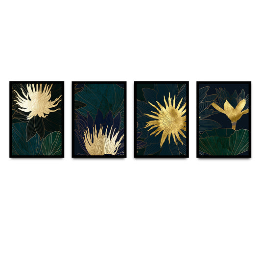 Golden Flower Cuadro Decorativo - Maxigráfica Shop