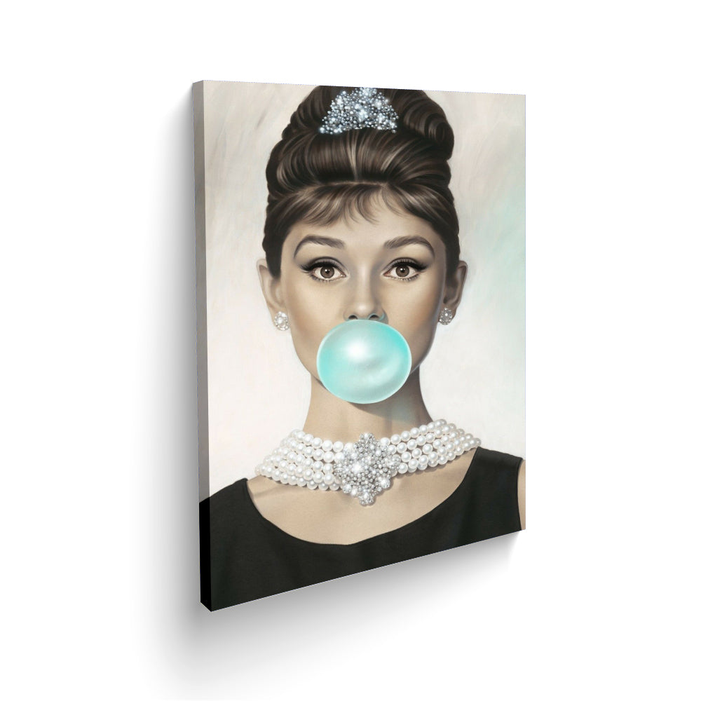 Audrey Hepburn Bubble Gum Cuadro decorativo - Maxigráfica Shop