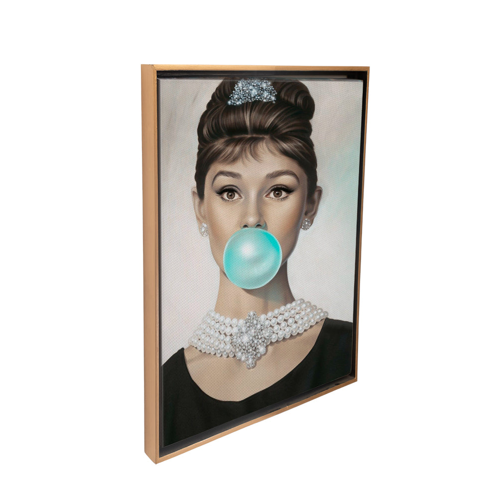 Audrey Hepburn Bubble Gum Cuadro decorativo - Maxigráfica Shop