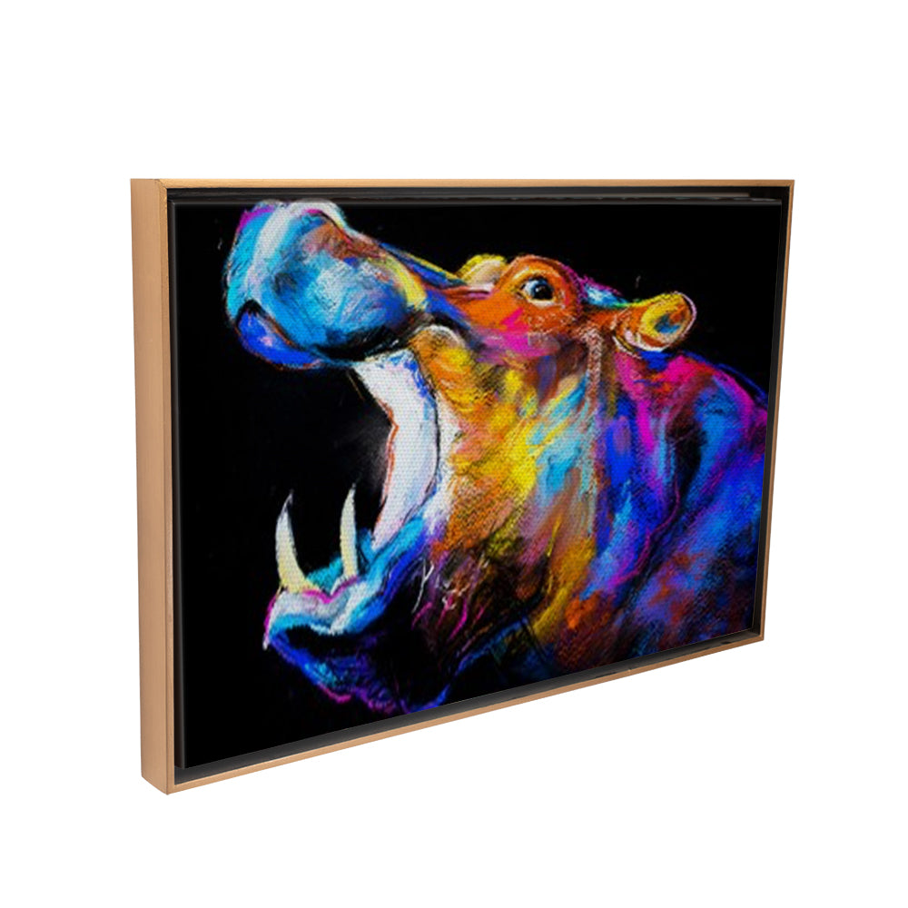 Cuadro decorativo canvas Hipopótamo Vida salvaje - Maxigráfica Shop