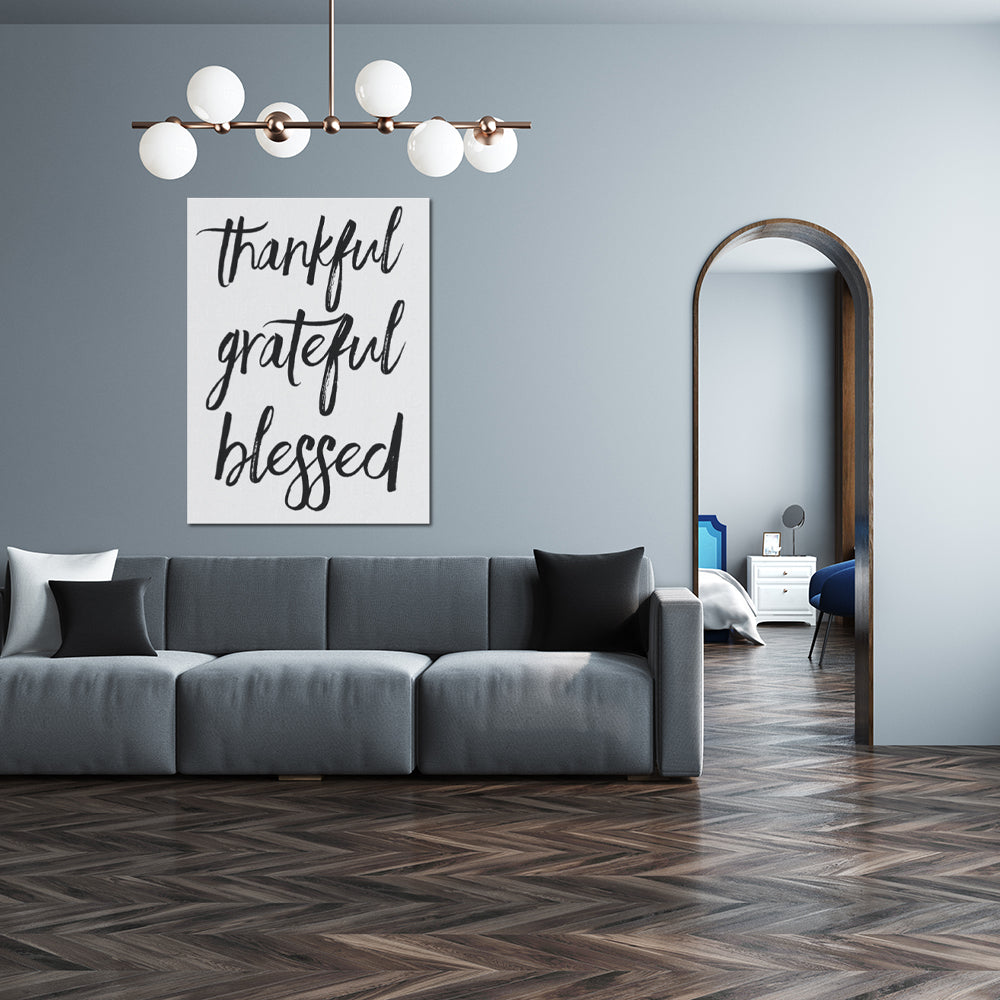 Thankful, Grateful, Blesses Frase Quote decorativa - Maxigráfica Shop