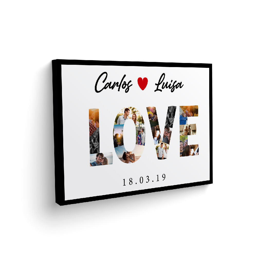 Canvas Love Story Personalizado Valentines - Maxigráfica Shop