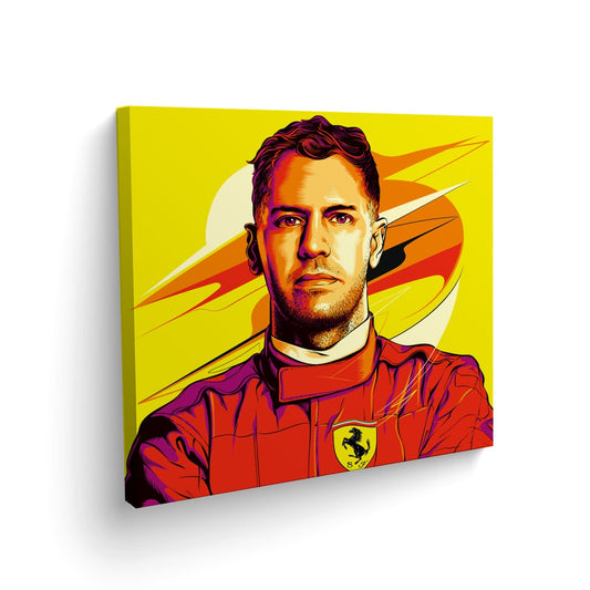 Canvas Sebastian Vettel Ferrari F1 - Maxigráfica Shop