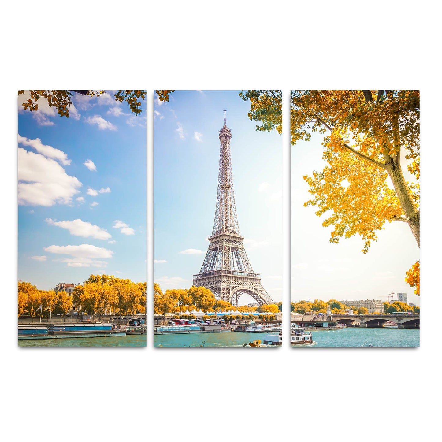 Cuadro Canvas Set 3 Paris Torre Eiffel de Día - Maxigráfica Shop