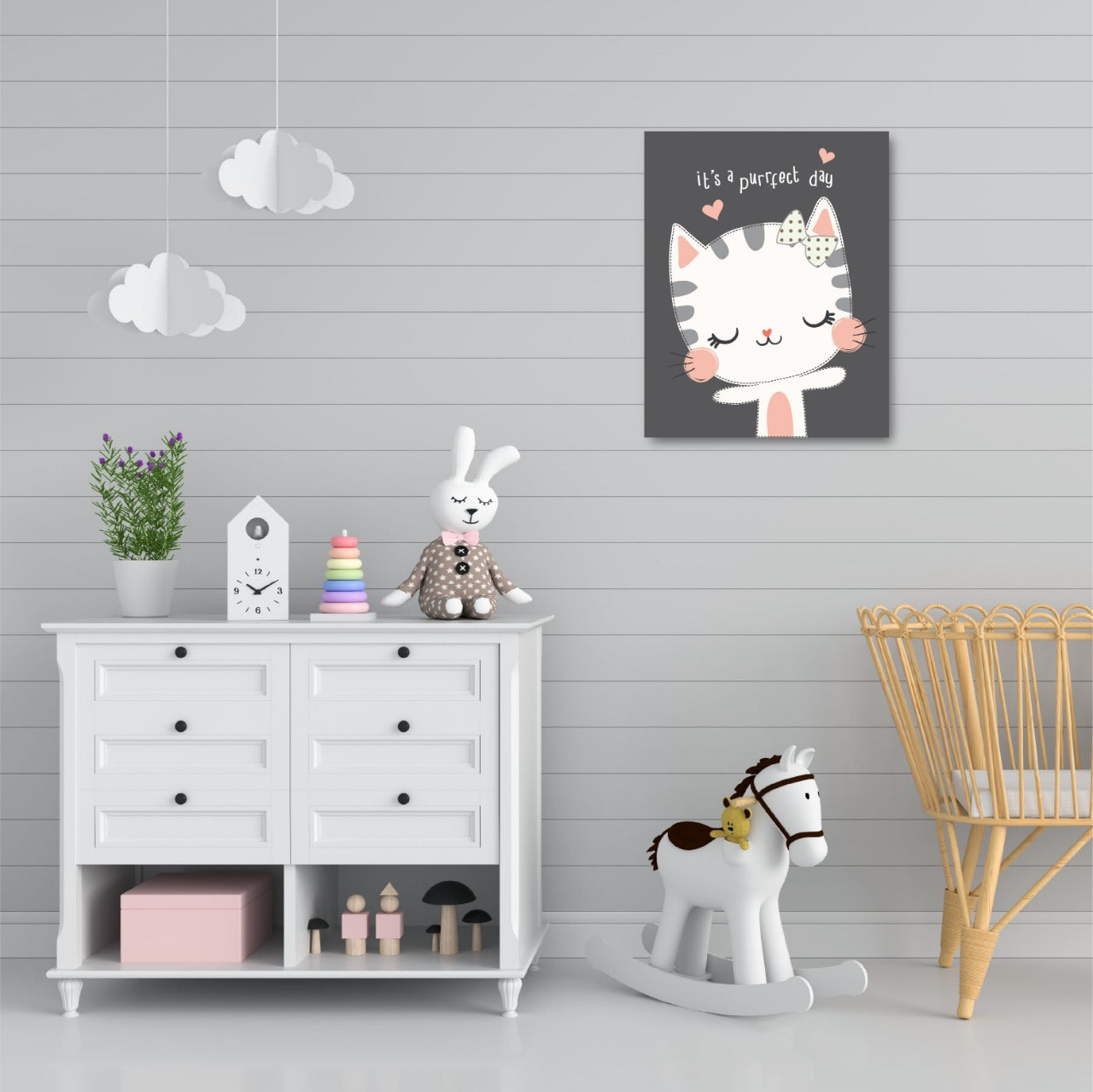 Purrfect Day Kitty Cuadro decorativo infantil - Maxigráfica Shop