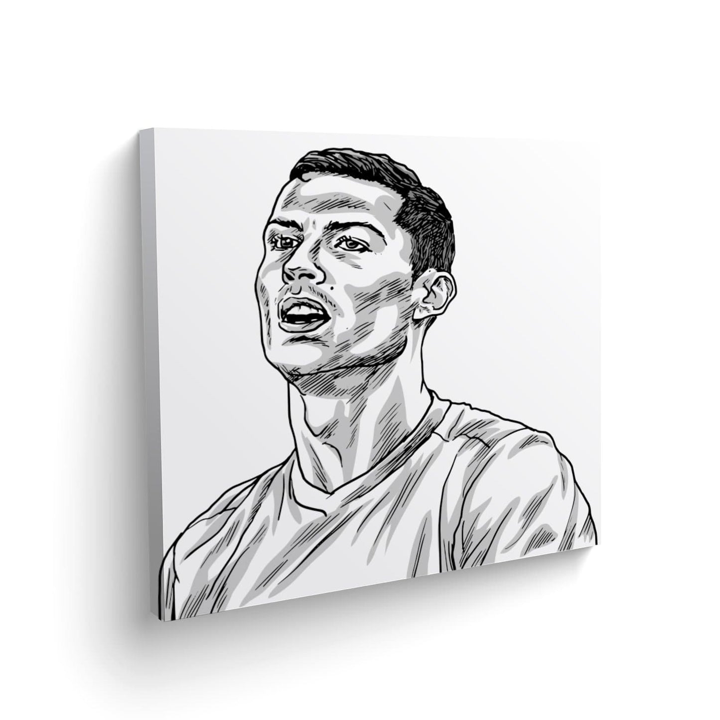 Canvas Blanco y Negro Cristiano Ronaldo - Maxigráfica Shop