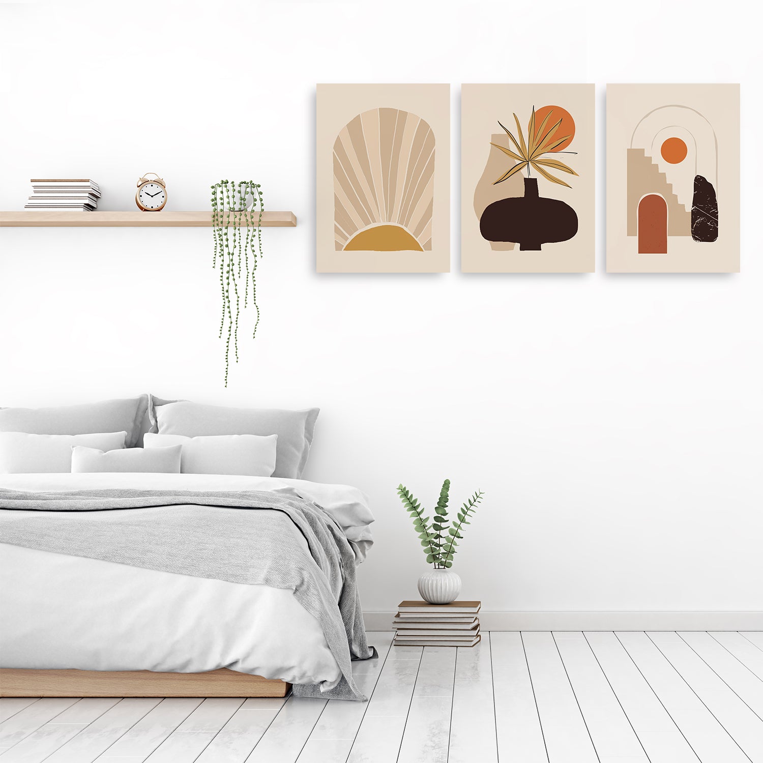 Set 3 cuadros Cálido minimalismo 4K - Maxigráfica Shop