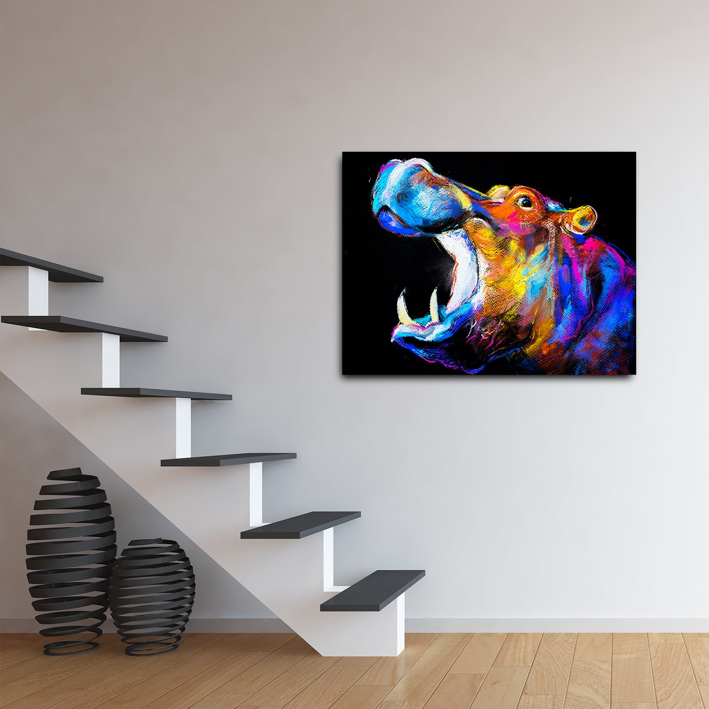 Cuadro decorativo canvas Hipopótamo Vida salvaje - Maxigráfica Shop