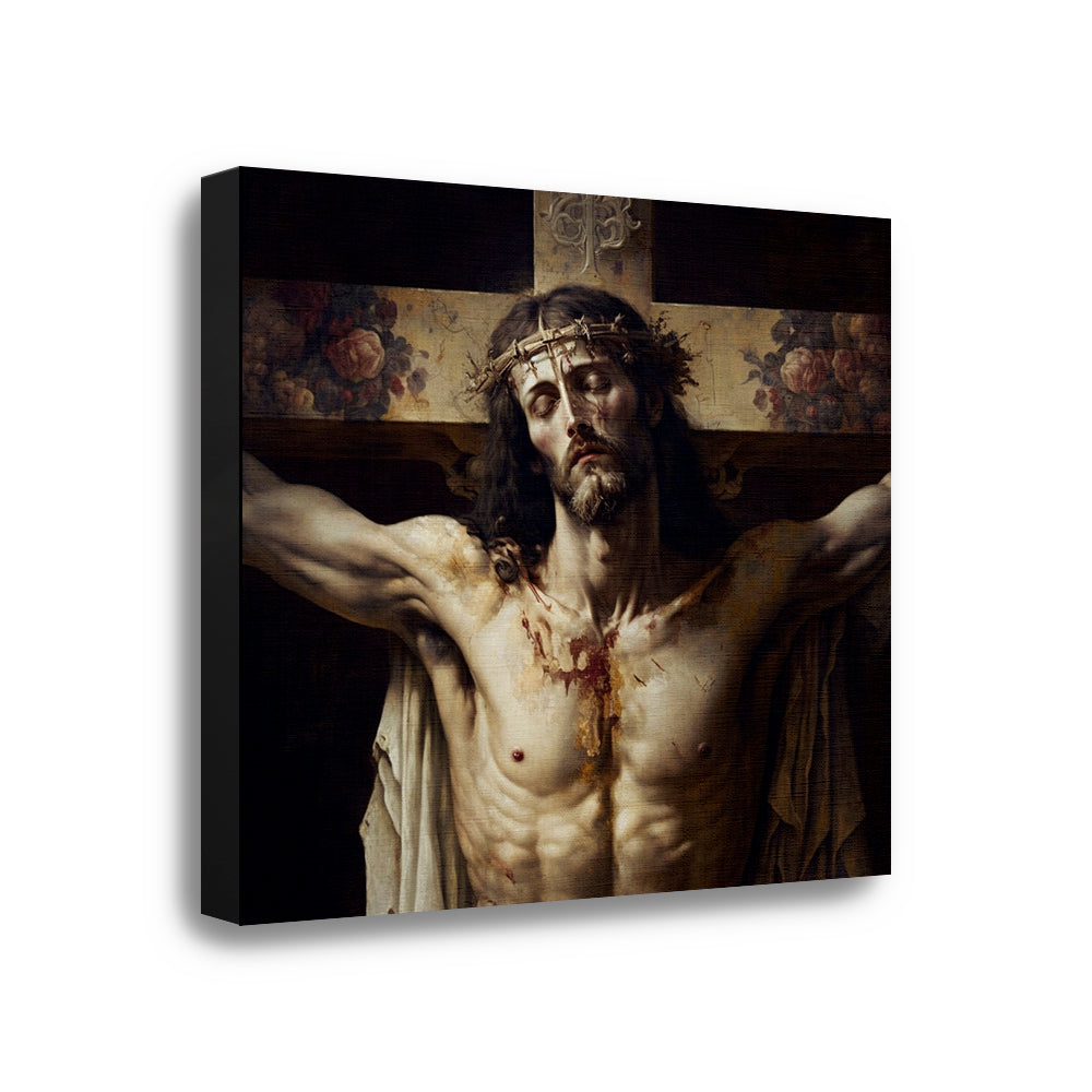Canva/Cuadro Decorativo | La crucifixión de nuestro Señor en diseño Impresionista.