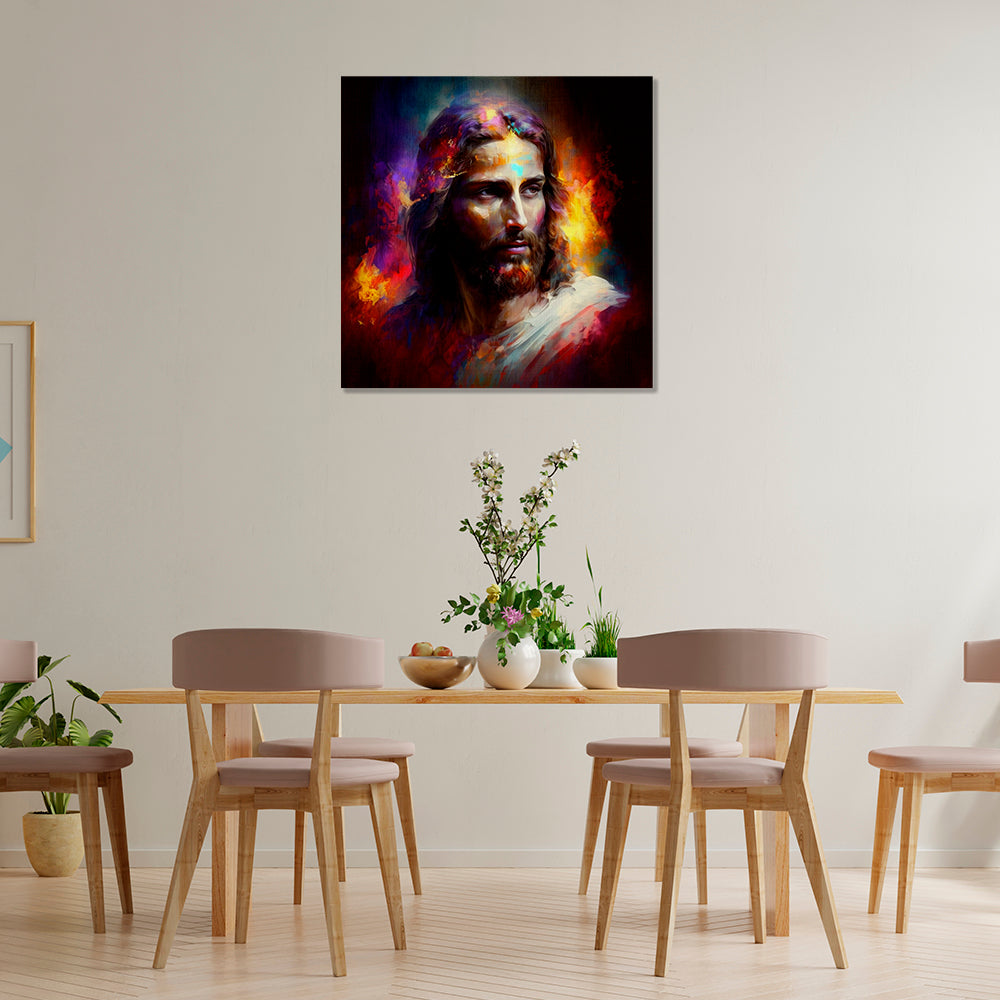Canva/Cuadro Decorativo | Jesús nuestro Señor en diseño colorido.