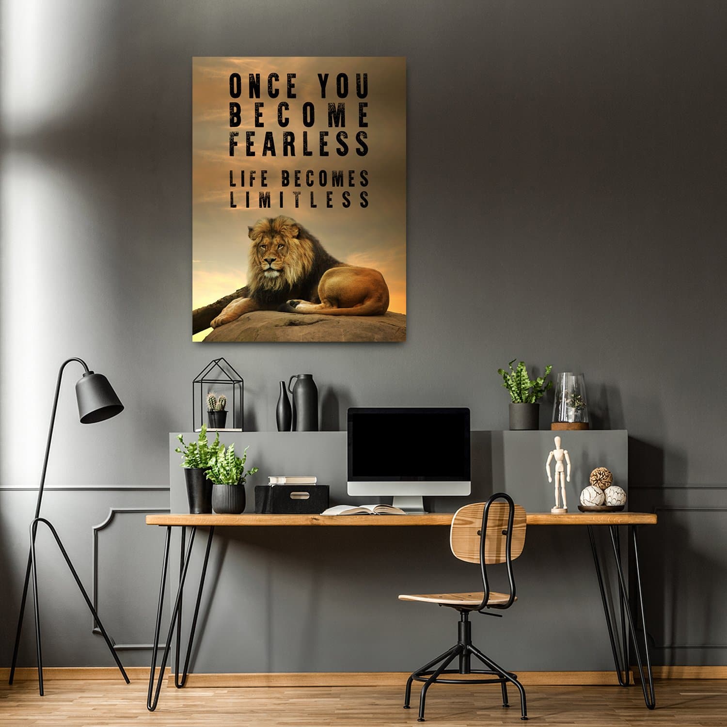 Cuadro Canvas Fearless Lion - Maxigráfica Shop