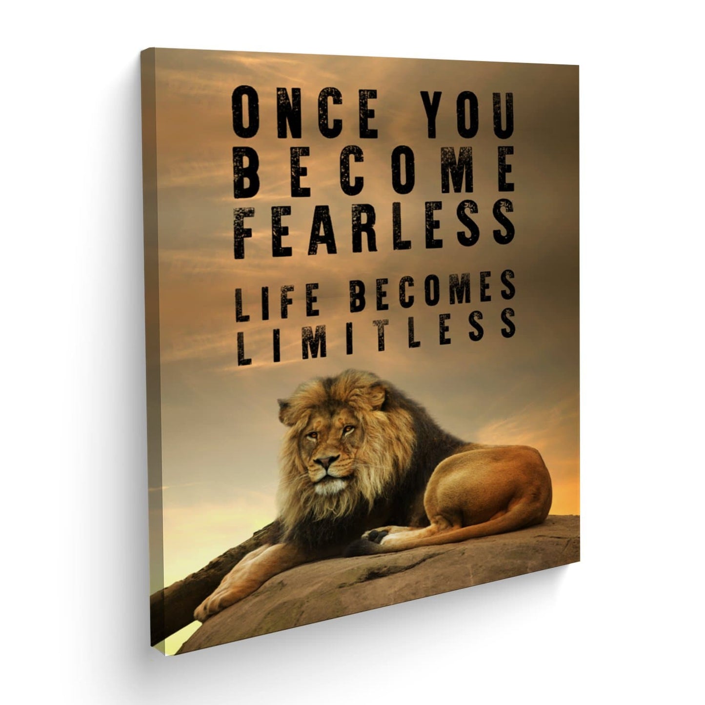 Cuadro Canvas Fearless Lion - Maxigráfica Shop