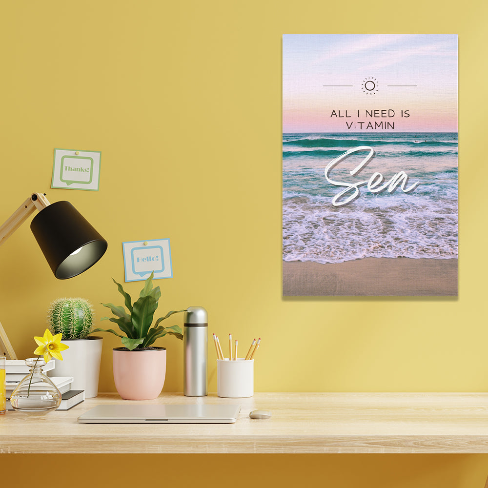 Canvas | Frases | All I Need is Vitamin Sea.