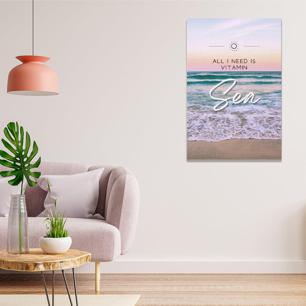 Canvas | Frases | All I Need is Vitamin Sea.