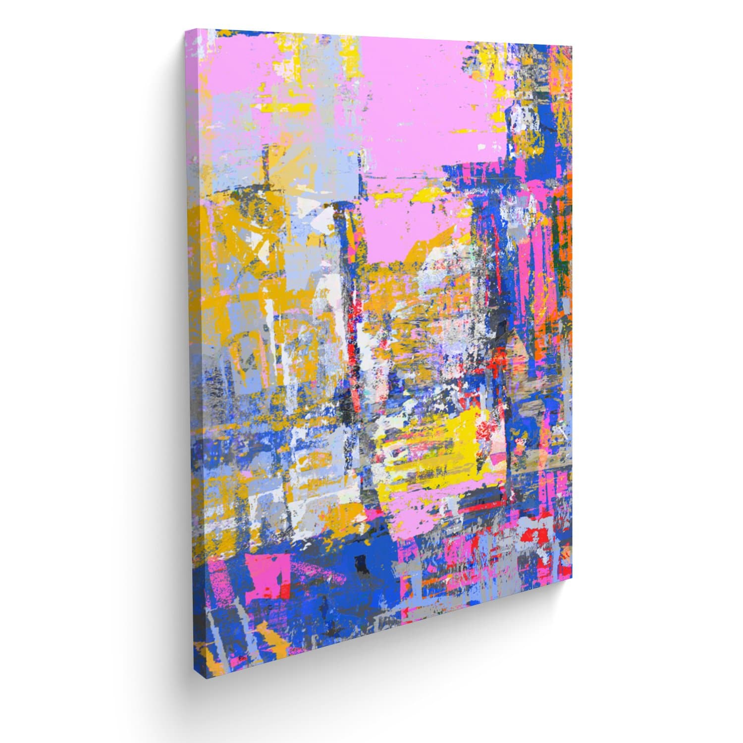 Cuadro Canvas Abstracto Rosa Trazos - Maxigráfica Shop