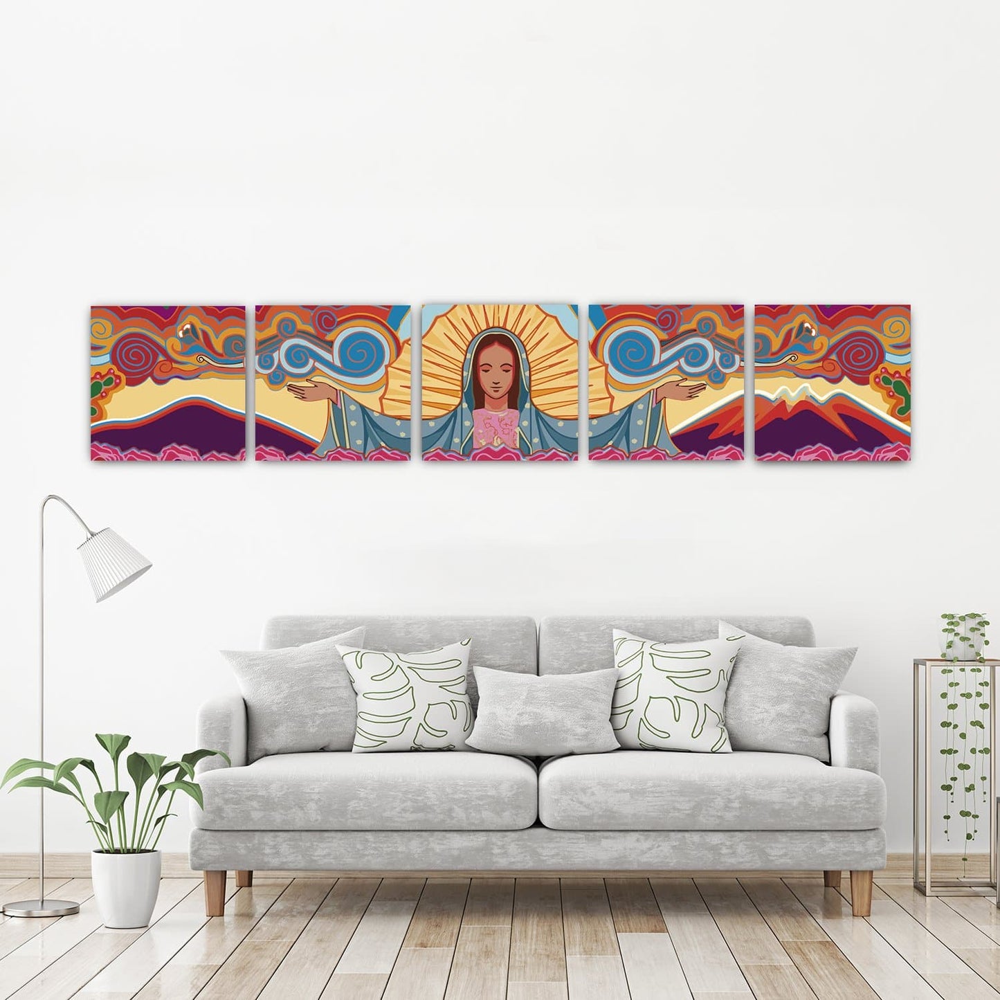 Set 5 Cuadros Canvas Virgen de Guadalupe - Maxigráfica Shop
